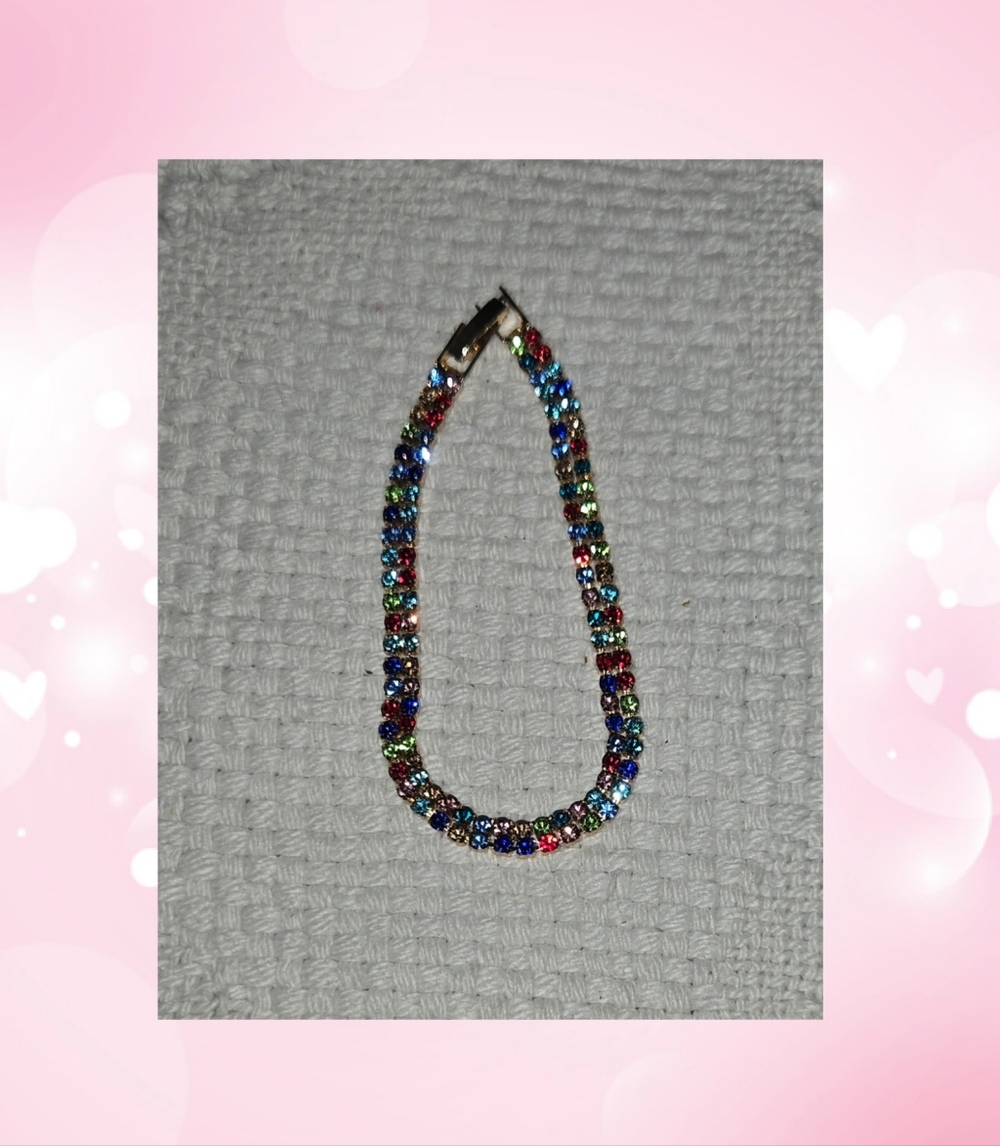 Multicolor Crystal Tennis Bracelet